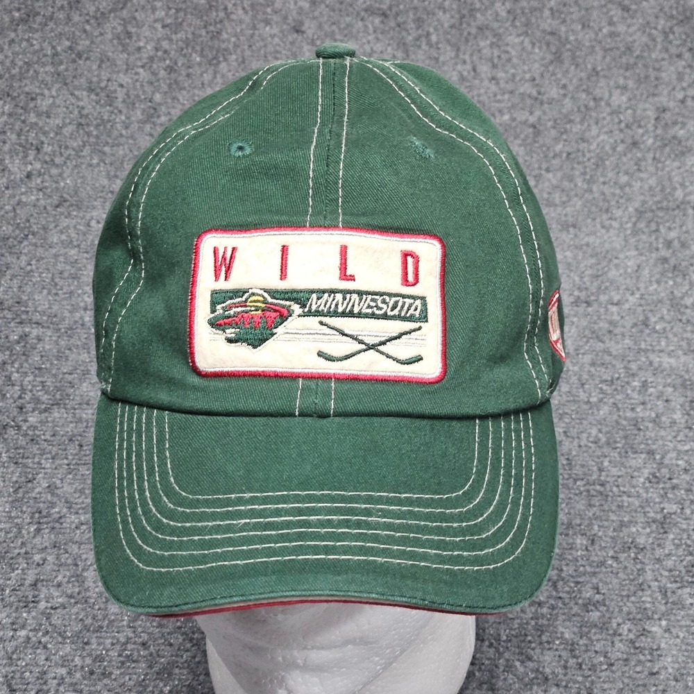 Minnesota Wild Hat Old Time Hockey Green NHL Adjustable Strapback Cap Sportswear